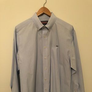 Men’s Vinyard Vines Blue Pinstrip Button Down L